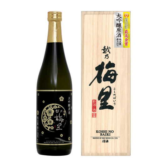 越乃梅里 大吟醸原酒 越淡麗 磨き35％ 720ml