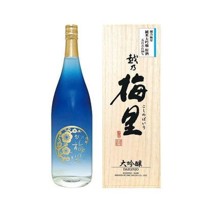 越乃梅里 純米大吟醸原酒 [五百万石100％] 木箱入り 1800ml
